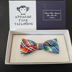 Appaman Multicolor Plaid Kids Bow Tie